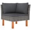 vidaXL 5 Piece Garden Lounge Set with Cushions Poly Rattan Grey