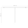 vidaXL Freestanding Manual Retractable Awning 450x300 cm Anthracite