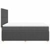 vidaXL Box Spring Bed with Mattress Dark Grey Queen Fabric
