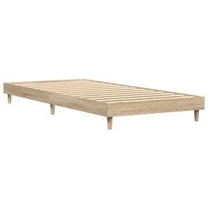 vidaXL Bed Frame without Mattress Sonoma Oak 90x190 cm Single Engineered Wood