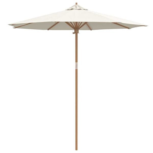vidaXL Garden Parasol Cream white 240 x 240 x 260 cm Bamboo