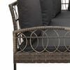 vidaXL Garden sofa set with Cushion 2 pcs Grey Steel