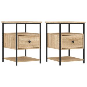 vidaXL Bedside Cabinets 2 pcs Sonoma Oak 40x42x56 cm Engineered Wood