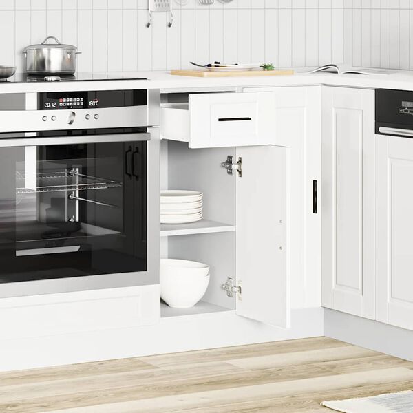vidaXL Kitchen Base Cabinet Porto White Engineered Wood