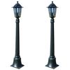vidaXL Garden Light | Dark Green | Aluminium, Glass | Large | Garden Light