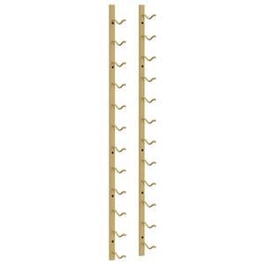 vidaXL Wall Mounted Wine Rack for 12 Bottles Gold Iron