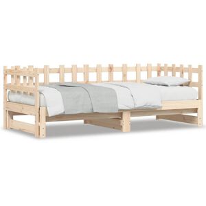 vidaXL Pull-out Day Bed without Mattress 2x(90x190) cm Solid Wood