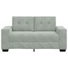 vidaXL Loveseat Sofa Light Grey 120 cm Velvet