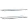 vidaXL Wall Shelves 2 pcs 100x40 cm Silver Stainless Steel