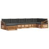 vidaXL Outdoor Sofa Set 7 pcs Natural and Anthracite