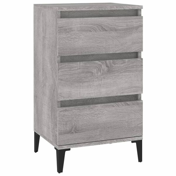 vidaXL Bedside Cabinet Grey Sonoma 40x35x70 cm Engineered Wood