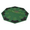 vidaXL 8-Player Folding Poker Tabletop 2 Fold Octagonal Green