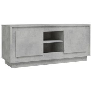 vidaXL TV Cabinet Concrete Grey 102x35x45 cm Engineered Wood