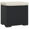 vidaXL Ottomans with Cushions 2 pcs Black 40x30x40 cm Poly Rattan