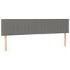 vidaXL Headboards Dark Grey 200x5x78/88 cm Fabric