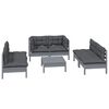 vidaXL 7 Piece Garden Lounge Set with Cushions Solid Pinewood