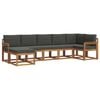 vidaXL Outdoor Sofa Set 7 pcs Natural and Anthracite