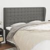 vidaXL Headboard with Ears Dark Grey 163x23x118/128 cm Fabric