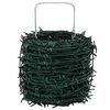 vidaXL Barbed Wire Entanglement Wire Green Wire Roll 100 m