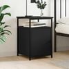 vidaXL Bedside Cabinet Black 40x42x60 cm Engineered Wood