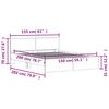 vidaXL Bed Frame with LED without Mattress Black 150x200 cm King Size