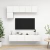 vidaXL 5 Piece TV Cabinet Set White Engineered Wood