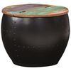 vidaXL Coffee Table | Multicolour | Solid Reclaimed Wood, Steel | 53x43 cm