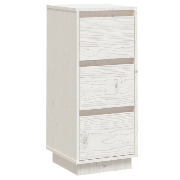 vidaXL Sideboard White 32x34x75 cm Solid Wood Pine