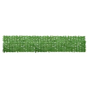 vidaXL Balcony Screen with Green Leaves 400x75cm