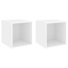 vidaXL Wall Cabinets 2 pcs White 37x37x37 cm Engineered Wood