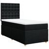 vidaXL Box Spring Bed with Mattress Black King Single Fabric