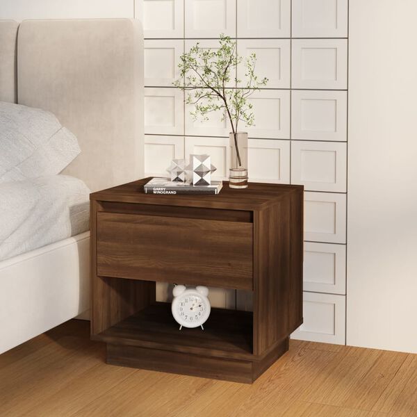 vidaXL Bedside Cabinets 2 pcs Brown Oak 45x34x44 cm Engineered Wood