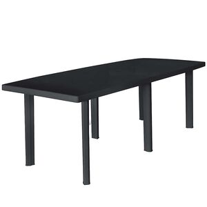 vidaXL Garden Table | Anthracite | Plastic | 216x90x72 cm | Lightweight