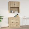 vidaXL Wall Cabinet Sonoma Oak 80x33x80 cm Engineered Wood