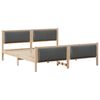 vidaXL Bed Frame with Headboard Dark Grey 180 x 200 cm Fabric