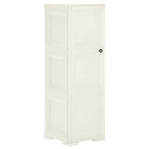 vidaXL Plastic Cabinet 40x43x125 cm Wood Design Vanilla Ice