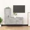 vidaXL 2 Piece TV Cabinet Set Concrete Grey Engineered Wood