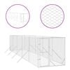 vidaXL Outdoor Dog Kennel Silver 2x10x2 m Galvanised Steel