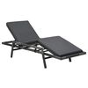 vidaXL Sun Lounger with Cushion Poly Rattan Grey