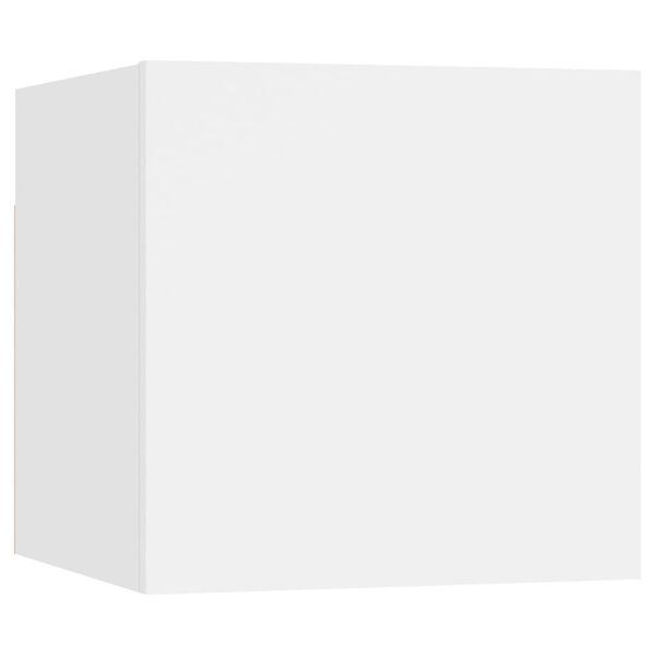 vidaXL 4 Piece TV Cabinet Set White Engineered Wood