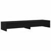 vidaXL Monitor Stand with Drawers Black Oak 100x27x15cm Engineered Wood
