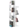 vidaXL Book Cabinet White 48x25.5x140 cm Engineered Wood
