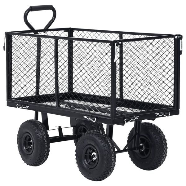 vidaXL Garden Hand Trolley Black 350 kg