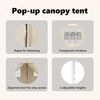 vidaXL Folding Party Tent with Sidewalls Cream 3x6 m
