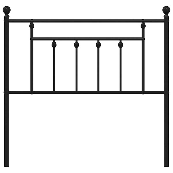 vidaXL Metal Replace Headboard Black 90 cm
