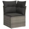 vidaXL 8 Piece Garden Sofa Set with Cushions Grey Poly Rattan