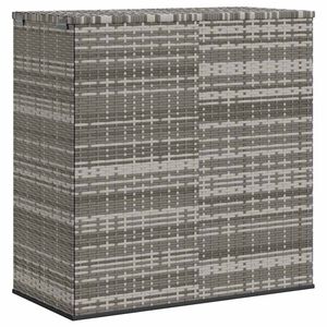 vidaXL Garden Cushion Box PE Rattan 100x49x103,5 cm Grey