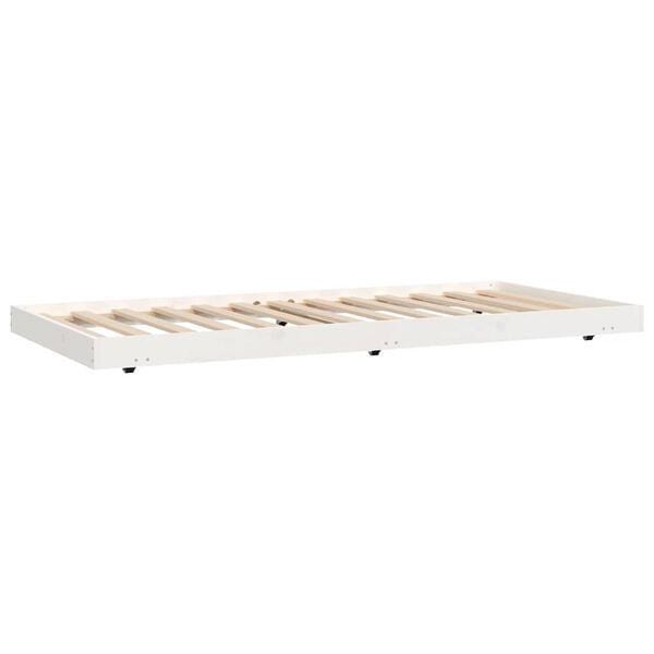 vidaXL Bed Frame without Mattress White 90x190 cm Single Solid Wood Pine