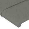 vidaXL Headboards Dark Grey 200x5x78/88 cm Fabric