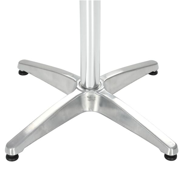 vidaXL Garden Table Silver 80x80x70 cm Aluminium